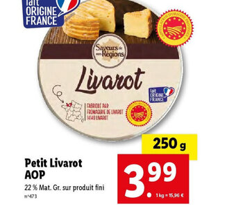Lidl Petit Livarot AOP offre