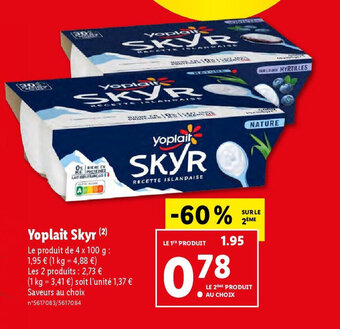 Lidl Yoplait Skyr (²) offre