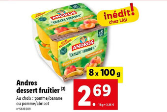 Lidl ANDROS DESSERT FRUITIER offre