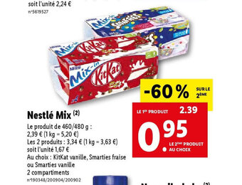 Lidl Nestlé Mix (²) offre