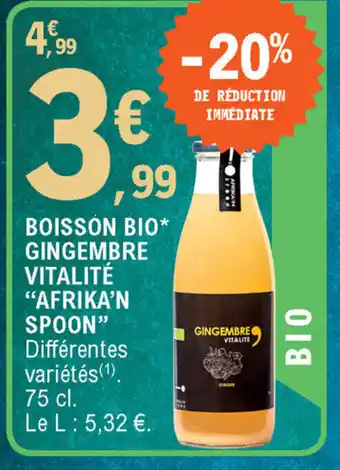 Boisson Bio Gingembre Vitalité