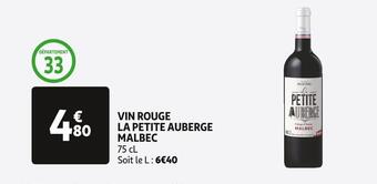 La petite auberge vin rouge malbec