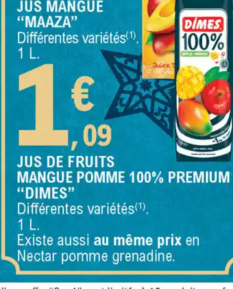E.Leclerc Jus de Fruits Mangue Pomme 100% Premium offre