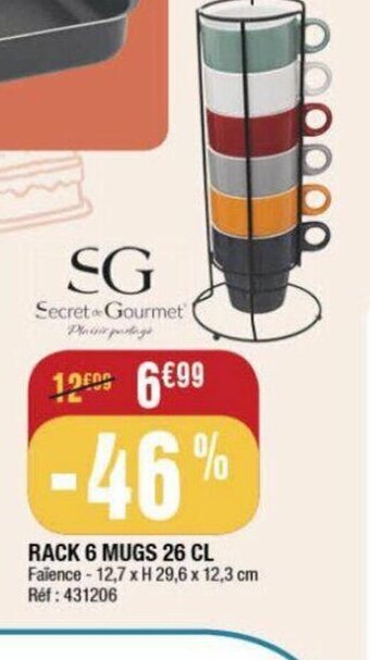 La Foir'Fouille RACK 6 MUGS 26 CL offre