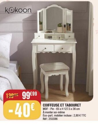 La Foir'Fouille COIFFEUSE ET TABOURET offre