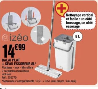 La Foir'Fouille BALAI PLAT + SEAU ESSOREUR 8L offre