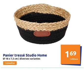 Panier tressé Studio Home