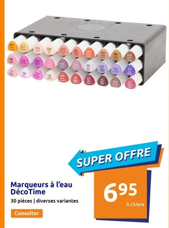 Action Marqueurs à l'eau DécoTime offre