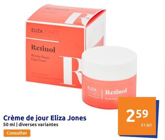 Action Crème de jour Eliza Jones offre