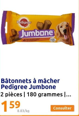 Action Bâtonnets à mâcher Pedigree Jumbone offre