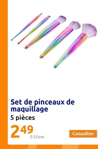 Action Set de pinceaux de maquillage offre