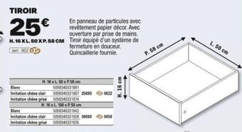 Brico Dépôt TIROIR offre