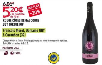 Frais d'ici François morel, domaine uby à cazaubon (32) rouge côtes de gascogne uby tortue igp offre