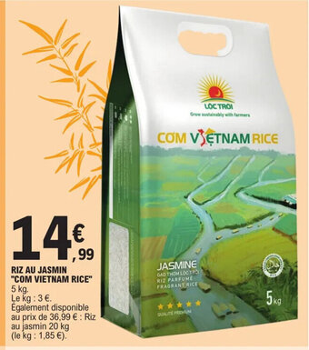 E.Leclerc RIZ AU JASMIN "COM VIETNAM RICE" 5 kg. offre