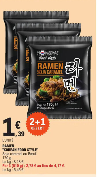 E.Leclerc RAMEN "KOREAN FOOD STYLE" EL offre