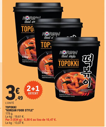 E.Leclerc TOPOKKI "KOREAN FOOD STYLE" offre