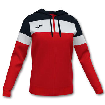 Decathlon Veste à capuche femme joma crew iv rouge noir blanc offre
