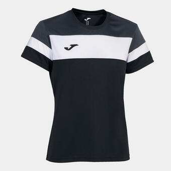 Decathlon Maillot manches courtes femme joma crew iv noir anthracite blanc offre