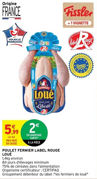 POULET FERMIER LABEL ROUGE LOUÉ