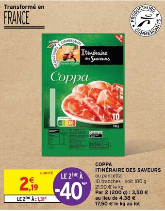 Intermarché COPPA ITINÉRAIRE DES SAVEURS offre