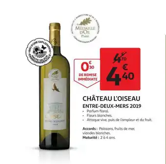 Auchan Direct Château L'oiseau Entre-deux-mers 2019 offre