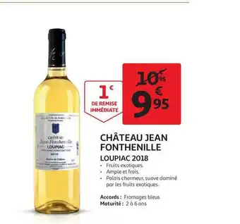 Auchan Direct Château Jean Fonthenille Loupiac 2018 offre