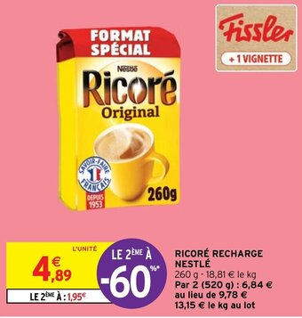 Intermarché RICORÉ RECHARGE NESTLÉ offre