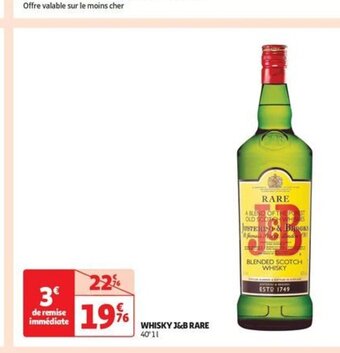 Auchan Supermarché WHISKY J&B RARE offre
