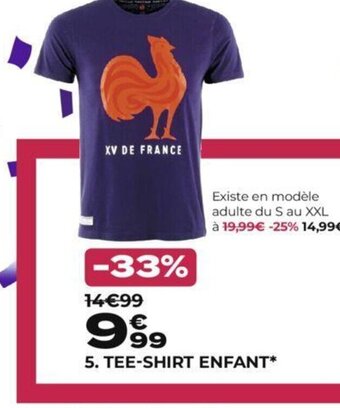 Go Sport 5. TEE-SHIRT ENFANT* offre