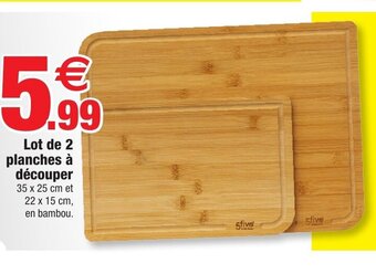 Bazarland Lot de 2 planches à découper offre