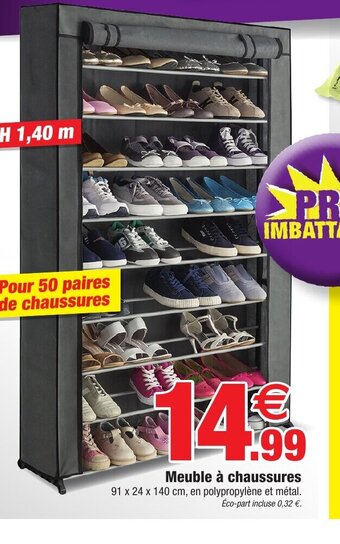 Bazarland Meuble à chaussures offre