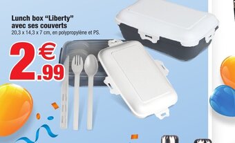 Bazarland Lunch box Liberty avec ses couverts offre