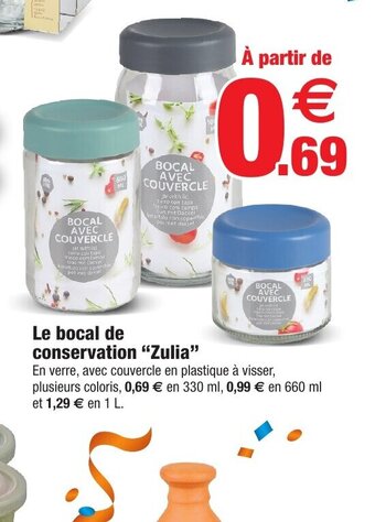 Bazarland Le bocal de conservation Zulia offre