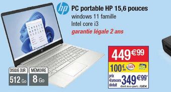 PC portable HP 15,6 pouces