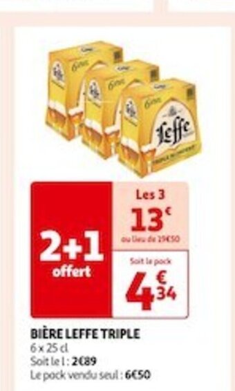 Auchan Supermarché BIÈRE LEFFE TRIPLE offre