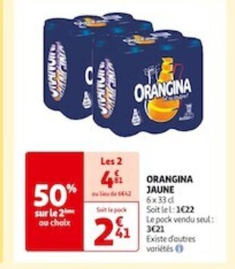 Auchan Supermarché ORANGINA JAUNE offre