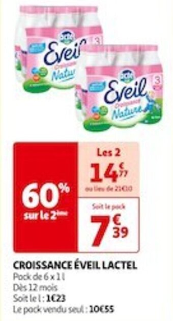 Auchan Supermarché CROSSANCE EVEIL LACTEL offre