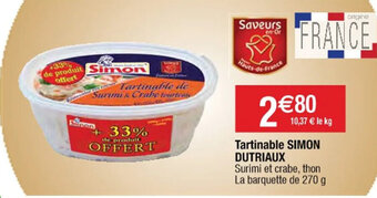 Tartinable SIMON DUTRIAUX