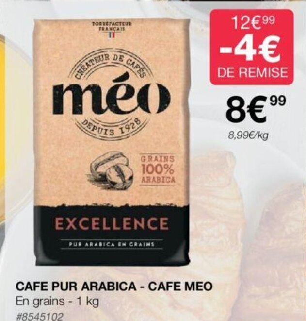 Promo CAFE PUR ARABICA CAFE MEO chez Costco