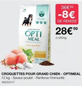 Costco CROQUETTES POUR GRAND CHIEN - OPTIMEAL offre