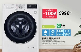 Costco LAVE-LINGE F84V40WHS offre