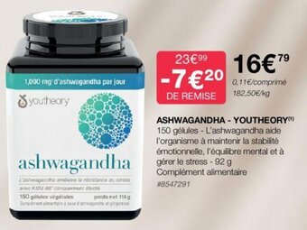 ASHWAGANDHA - YOUTHEORY(¹)
