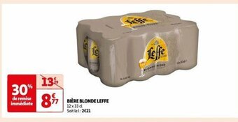 Auchan BIÈRE BLONDE LEFFE 12 x 33 cl offre