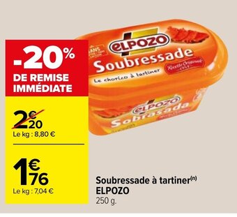Soubressade à tartiner(n) ELPOZO 250 g.
