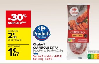 Carrefour Chorizo (o) CARREFOUR EXTRA offre
