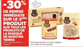 SUR TOUS LES PRODUITS DE LA MARQUE DE NUESTRA TIERRA