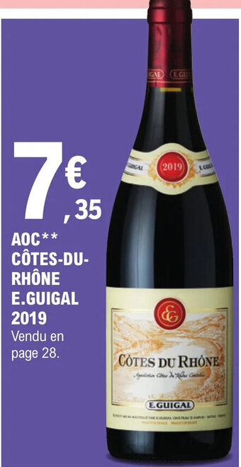 AOC** CÔTES-DU- RHÔNE E.GUIGAL 2019