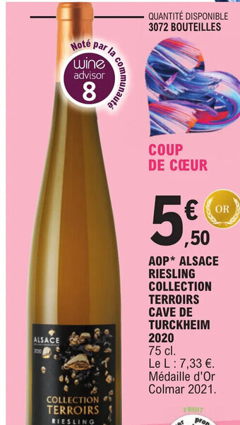 AOP* ALSACE RIESLING COLLECTION TERROIRS CAVE DE TURCKHEIM