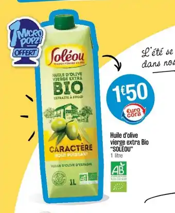 Huile d'olive vierge extra bio "soléou"