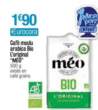 Café moulu arabica bio l'original "méo"